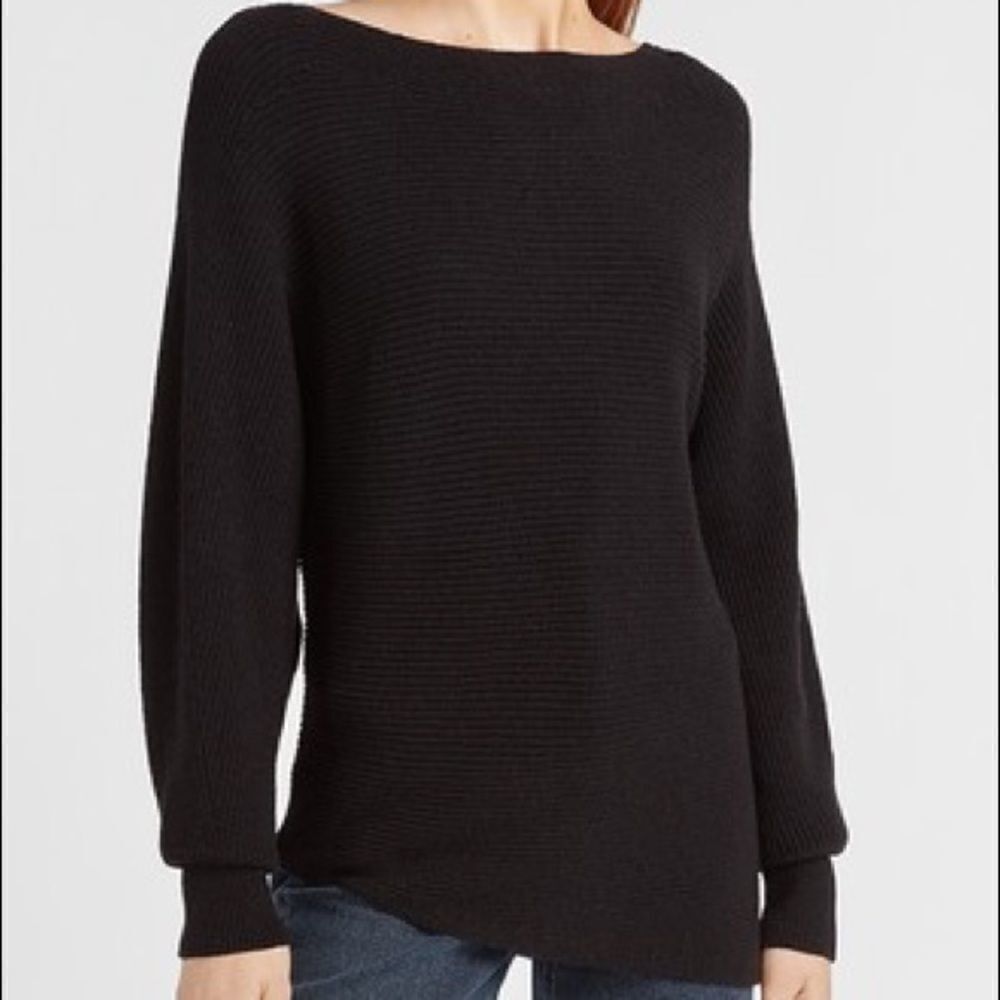 ✨Express Ribbed Dolman Black Sweater✨